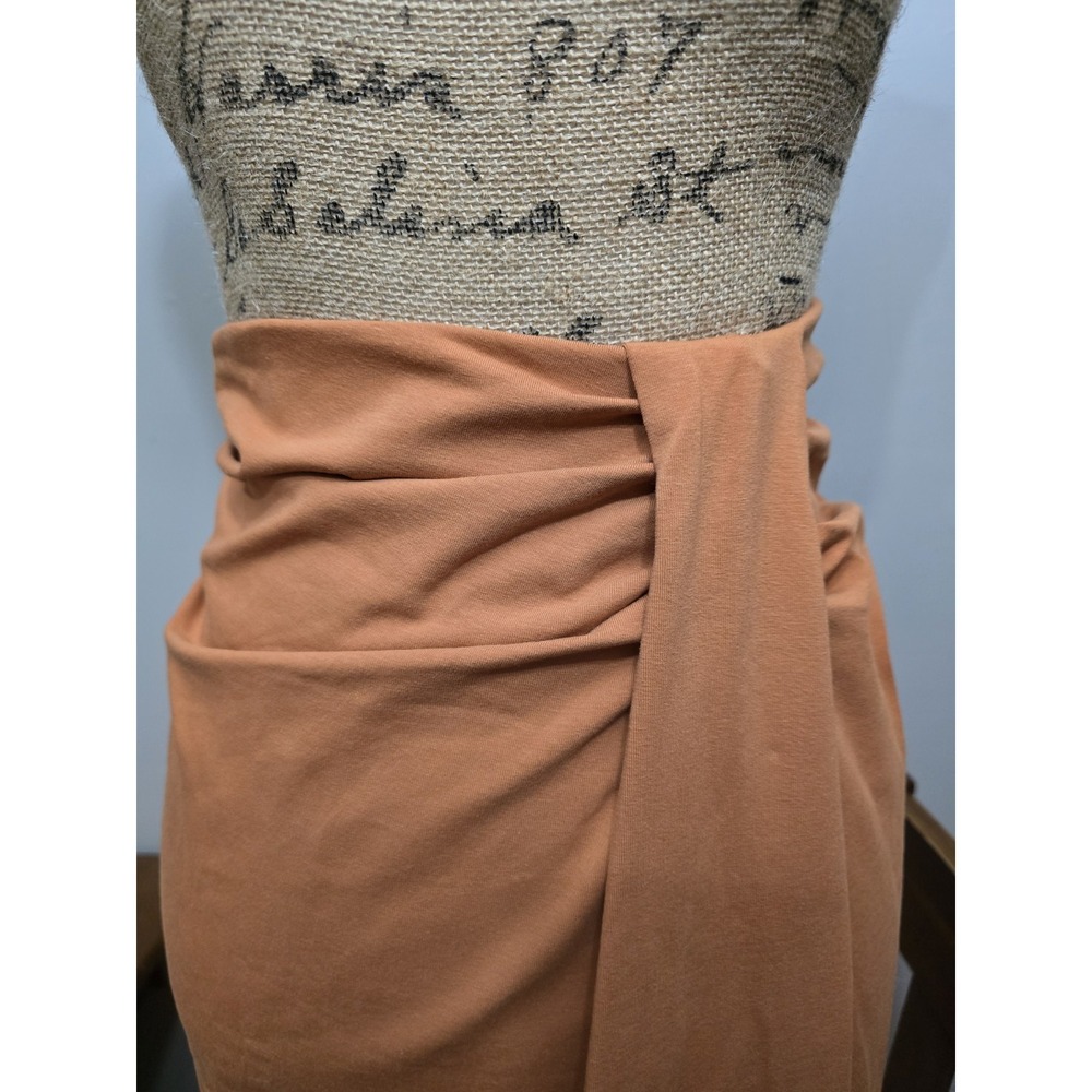 TEREA Women's Laila Faux Wrap Midi Skirt IN ADOBE Size XL NWT - Picture 4 of 11